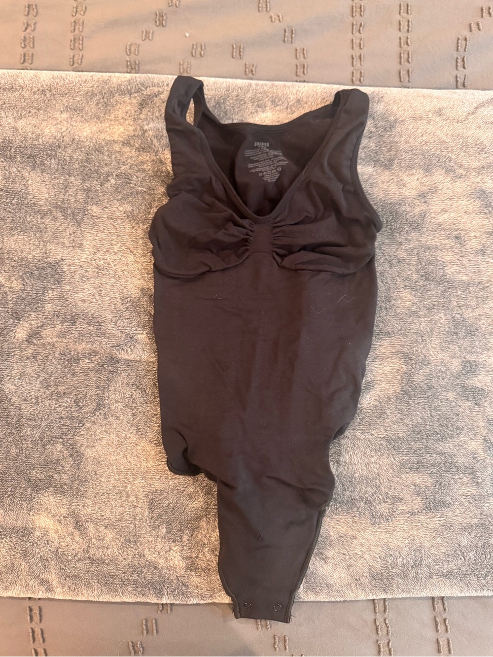 SKIMS Black Scoop Neck Bodysuit